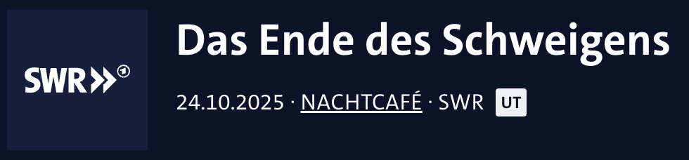 das ende des schweigens